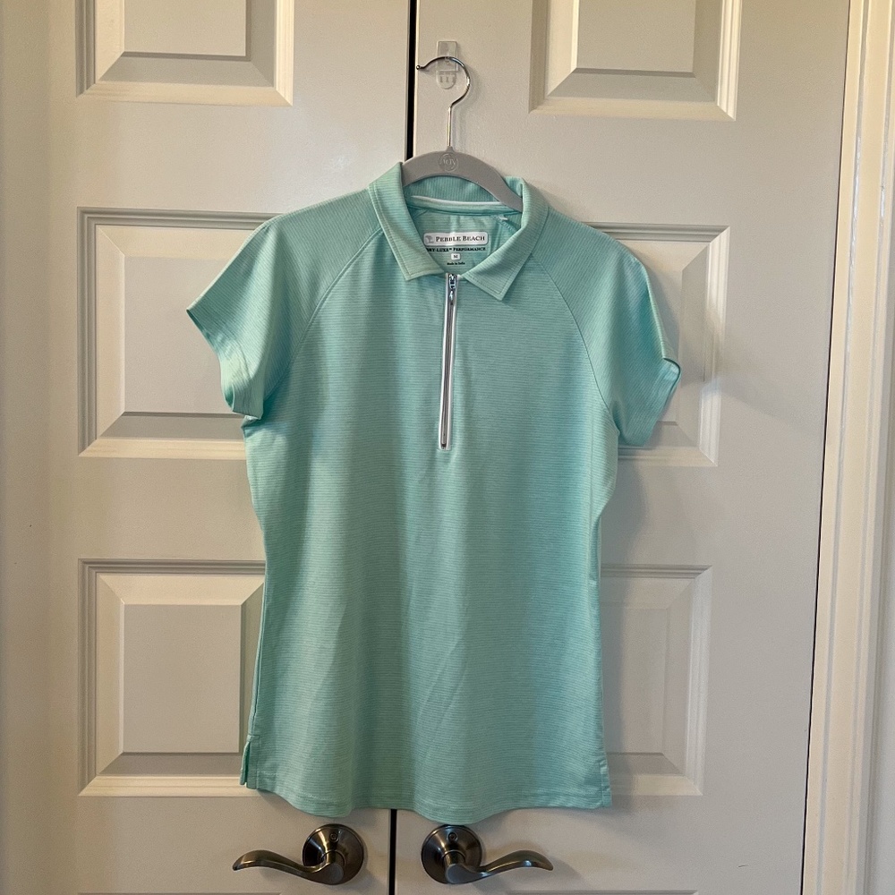 PEBBLE BEACH Dry-Luxe Performance Golf Top  SZ MED